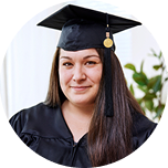 Capella BSN FlexPath graduate wearing cap and gown