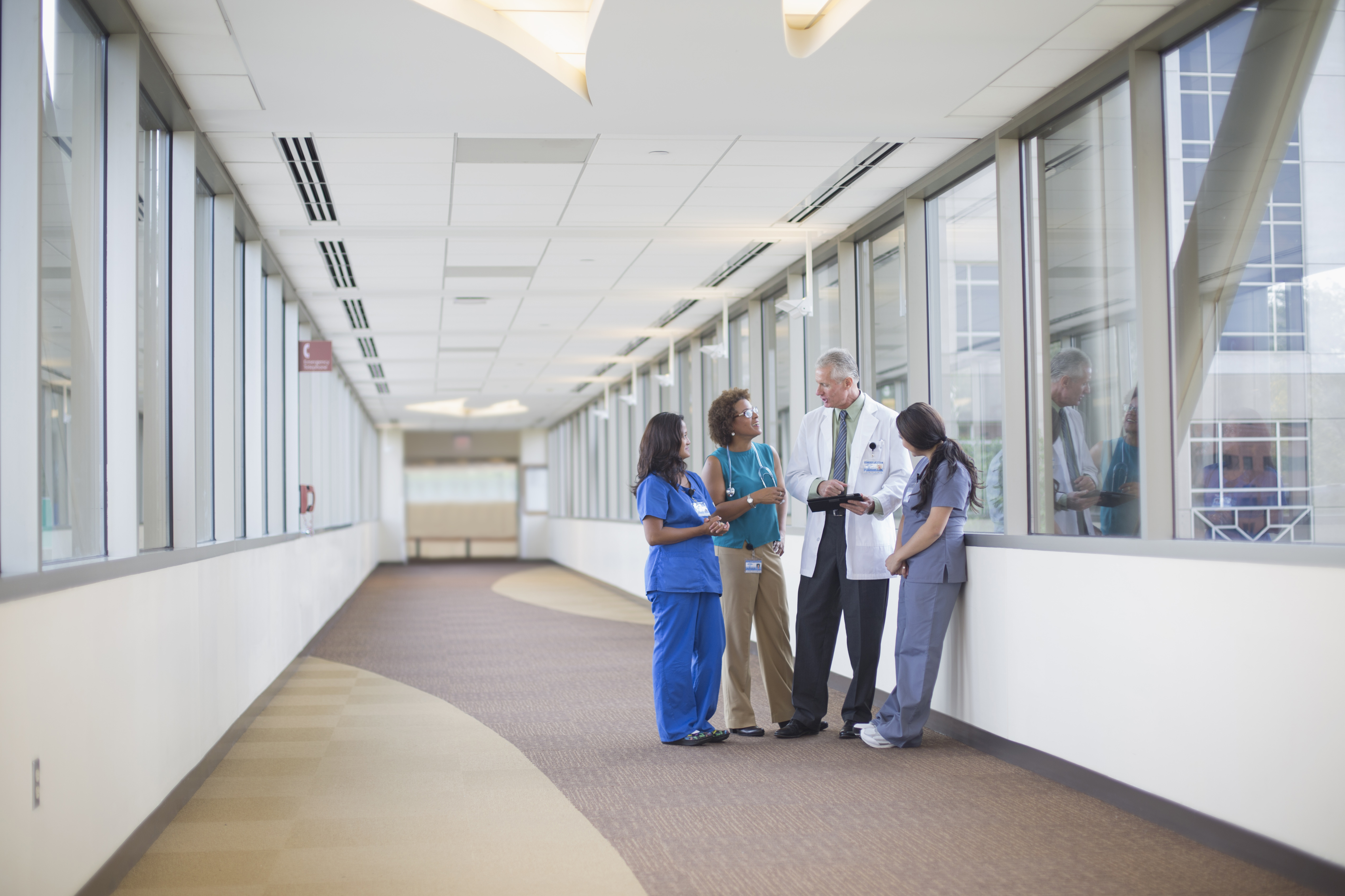 Portrayal of Capella healthcare students in clinical setting.