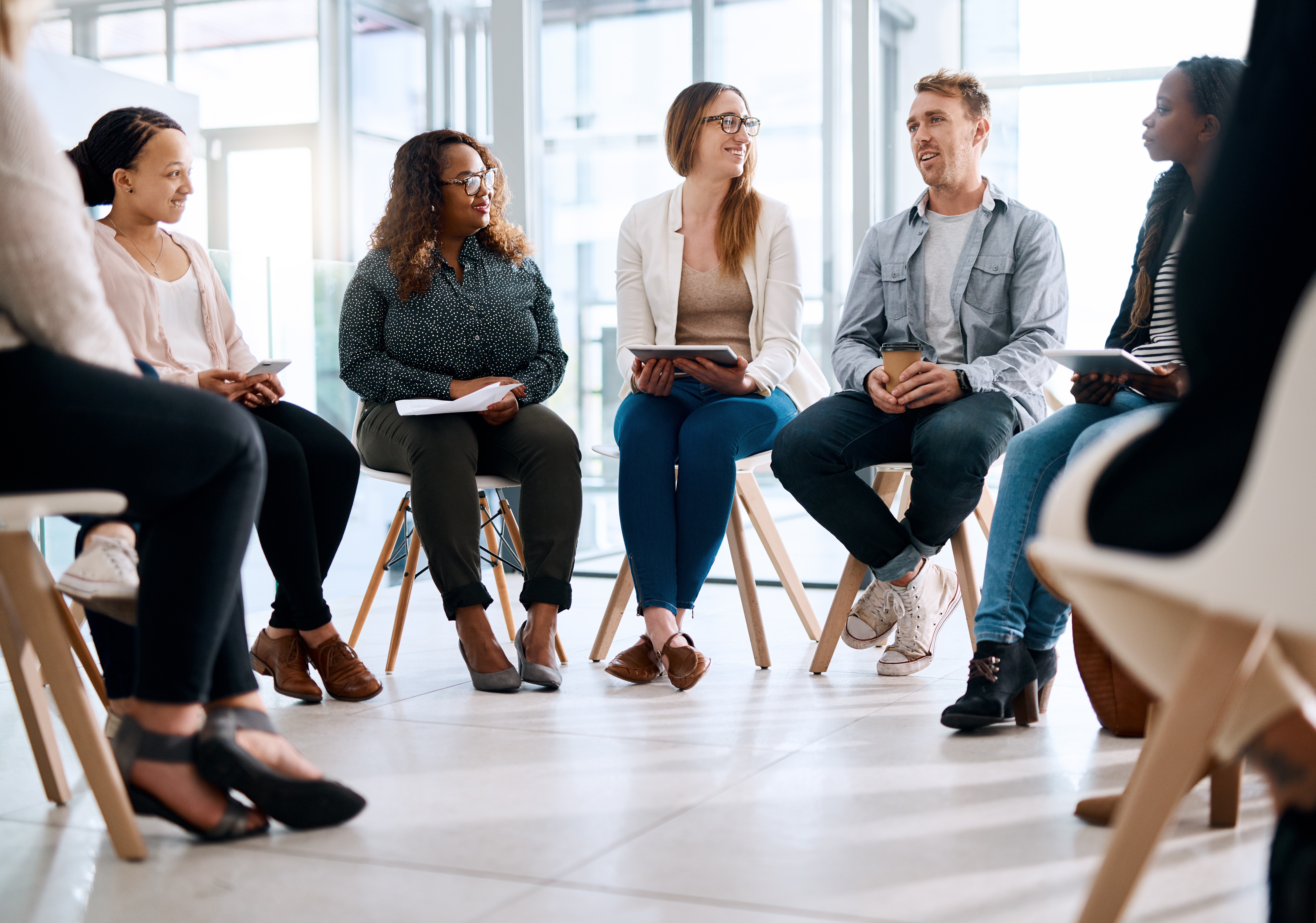 Portrayal of Capella master's counseling student  in a group counseling session
